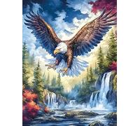 Eagle Flying Over A Waterfall 1000 Piece Jigsaw Puzzle Pack Wildlife Pet Cute Teens Beginners Cognitive Development Puzzle Fans Group Play Anniversary Thick Cardboard 1000 PCS