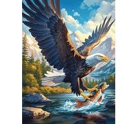 Eagle Flying Over A Waterfall 500 Piece Jigsaw Puzzle for Adults Wildlife Pet Jigsaw Afternoon Tea Companion Brainteaser Perfect Holiday Present Stylish Home Decor 500 PCS