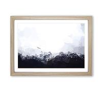 Eagle Flying Over Colca Canyon in Abstract Framed Print | A2 Oak Framed Wall Art | Ready to Hang | Abstract Animal Picture | Living Room Bedroom Lounge Office
