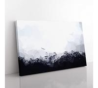 Eagle Flying Over Colca Canyon In Abstract Modern Art Canvas Wall Art Print Ready to Hang, Framed Picture for Living Room Bedroom Home Office Décor, 76x50 cm (30x20 Inch)