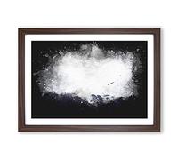 Eagle Flying Over Colca Canyon Paint Splash Framed Print | A2 Walnut Framed Wall Art | Ready to Hang | Modern Animal Picture | Living Room Bedroom Lounge Office