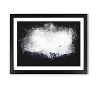 Eagle Flying Over Colca Canyon Paint Splash Modern Art Framed Print | A2 Black Framed Wall Art | Ready to Hang | Modern Animal Picture | Living Room Bedroom Lounge Office