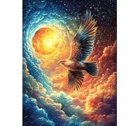 Eagle Flying Over The Forest 1000 Piece Jigsaw Puzzle for Adults Wildlife Pet Jigsaw Weekend Craft Activity Parent Child Bonding Vibrant Design Perfect Festival Gift 1000 PCS