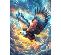 Eagle Flying Over The Forest 300 Piece Jigsaw Puzzle Wildlife Pet For Men Cognitive Development Adults Anxiety Memory Care Mothers Valentines Gift High-grade Rigid Cardboard 300 PCS