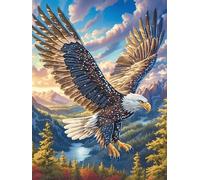 Eagle Flying Over The Forest 500 Piece Jigsaw Puzzle for Adults Wildlife Plant Jigsaw Weekend Parent Activity After Work Stress Relief Vibrant Artwork Home Wall 500 PCS