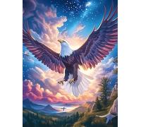 Eagle Flying Over The Mountains 1000 Piece Jigsaw Puzzle for Adults Wildlife Pet Lunch Break Activity Quick Escape No Duplicate Pieces for Busy Professionals 1000 PCS