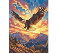 Eagle Flying Over The Mountains 300 Piece Count Premium Jigsaw Puzzle Wildlife Pet For Adults Teens 14+ Concentration Training Indoor Game Family Game Night 300 PCS