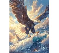 Eagle Flying Over The Mountains 300 Piece Jigsaw Puzzle for Adults Wildlife Pet Kitchen Wall Decor Art Project Precision Cut Great Gift for Art Lovers 300 PCS