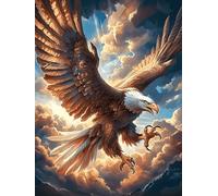 Eagle Flying Over The Mountains 300 Piece Jigsaw Puzzle for Adults Wildlife Pet Morning Coffee Companion Mindful Start Beautiful Artwork Ideal Birthday Present 300 PCS
