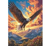 Eagle Flying Over The Mountains 500 Piece Jigsaw Puzzle for Adults Teens Wildlife Pet Jigsaw After Work Leisure Brainteasing Puzzle for Colleagues Stress Buster 500 PCS