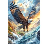 Eagle Flying Over The Ocean 500 Piece Pack DIY Jigsaw Puzzle Mitos Animal Planta Collectors Cognitive Development Educational Decorative Puzzle Gifts for Adults High-grade Cardboard 500 PCS