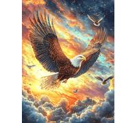 Eagle Flying Over The Ocean at Sunset 1000 Piece Jigsaw Puzzle for Adults Teens Wildlife Pet Jigsaw After Gym Relaxation Brainteaser Puzzle for Fitness Lovers Stress 1000 PCS