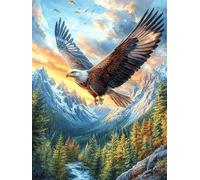 Eagle Flying Over Waterfall 500 Piece Jigsaw Puzzle for Adults Teens Classroom Decor Educational Fun Vibrant Colours Great Gift for Teachers 500 PCS