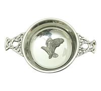 Eagle Flying Pewter Knot Band Quaich Bowl Scottish Quaich 112