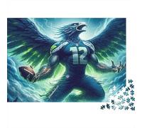 Eagle Football Hero 1000 Piece Eco-Friendly Paper Jigsaw Puzzle Bundle for Senior Enthusiasts, Stress Relief Puzzle, Travel Activity, Popular 52x38cm/1000pcs