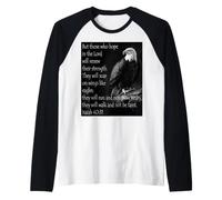 Eagle Forest They Will Soar High On Wings Jesus Isaiah 4031 Raglan Baseball Tee