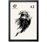 EAGLE FRAMES - Wooden Effect Photo Frames, Premium Quality Poster Frame Comes with a Dual Sided Protective Film for Plexiglass