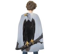 Eagle Full Moon Cape Halloween Costume Reversible Satin Cloak Unisex for Cosplay, Costume Party