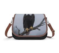 Eagle Full Moon Crossbody Bags for Women, Leather Casual Purse With Adjustable Strap Trendy Sling Bag Spacious Women's Handbag for Travel Party Beach
