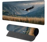 Eagle Gaming Mouse Mat 1000x500x3mm, Mouse Pad Large Landscape, Desk Mat with Stitched Edge, Mousepad with Non-Slip Rubber Base, Office Accessories, Keyboard Pad, for Gifts, Gaming, Desk Office N-2990