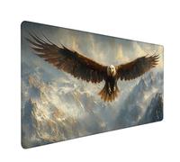 Eagle Gaming Mouse Mat, Landscape Mouse Pad Large 48x24in, Desk Mat with Non-Slip Rubber Base, Gaming Accessories, Stitched Edge Design XL Mousepad, Desk Pad, for Office, Computer Accessories, Z-4512