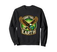 Eagle Globe Environmental Activist Save the Earth Sweatshirt
