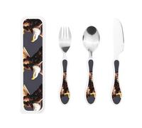 Eagle Gourd-Handle Cutlery Set â€“ Elegant 3-Piece Knife, Fork & Spoon Trio with Premium Pp Plastic Handles & 430 Stainless Steel Heads â€“ Perfect for Christmas, Parties, Picnics & Gifting