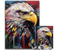 Eagle Graffiti 1000 Pieces Puzzles for Adults cardboard Jigsaw Puzzles Interactive Family Game, DIY Home Decor Brain Challenge Gift 26X38CM/10.23x14.96inch
