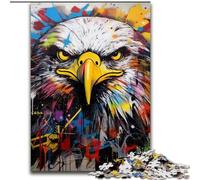 Eagle Graffiti Jigsaw Puzzle 1000 Pieces Jigsaw Puzzles for Adults Brain Teaser & Home Decor, Perfect 50x75cm