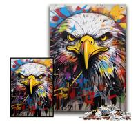 Eagle Graffiti Jigsaws 1000 Pieces for Adults cardboard Jigsaw Puzzles for Adults Ideal for Family Fun, Relaxation Size 26x38cm