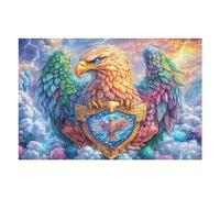 Eagle Grasping Shield in Colorful Thunder Sky 1000 Piece Premium Jigsaw Puzzle For Men Educational Decompression Adults Anxiety Memory Care Mothers Valentines Premium Cardboard 1000 PCS