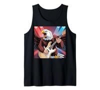 Eagle Guitar Rock Star and Roll America Funny Kids Eagles Tank Top