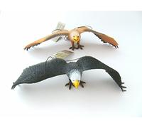 Eagle Hard Rubber Set of 2 Each 33 cm Bald Eagle Birds of Prey Animals Play