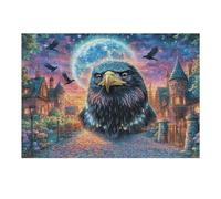 Eagle Head before Starry Castle 300 Piece Jigsaw Puzzle for All Ages Happy Time Jigsaw Parent Child Team Building Vibrant Challenge Ideal Festival Gift Home Decor 300 PCS