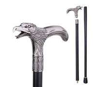 Eagle Head Cane Men Walking Stick, Seniors Balance Collapsible 2 Pc Travel Canes for Mobility, Stability, Knee Support(Silver,Double section)