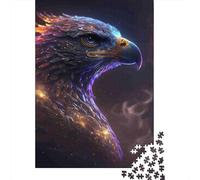 Eagle Head Jigsaw Puzzles 1000 Pieces Recycled Paper Cosmic GlowPuzzle for Adults Jigsaw Puzzle Impossible Hard Family Game Great Gift Idea 52x38cm/1000pcs