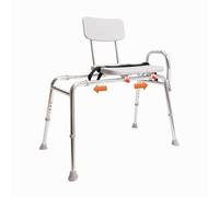 Eagle Health Supplies Pro-Slide Shower Chair & Tub Transfer Bench with Cut Out, Height Adjustable, Heavy-Duty Capacity up to 400 LBs, for Safety Shower, for Elderly & Disabled (70311)