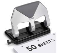 Eagle Heavy-Duty 3-Hole Paper Punch, 50-Sheet Capacity for 3-Ring Binders