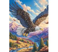 Eagle Hunting Fish by A River 1000-piece Jigsaw Puzzle Bundle Wildlife Pet Cute Family Puzzle Lovers Brain Training Mindful Activity Spring Recycled Cardboard 1000 PCS