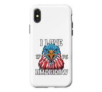 Eagle, I Love Americaw, 4th of July, America, pride Case for iPhone X/XS