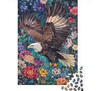 Eagle in Bloom-9 1000-Piece Puzzle for Adults, 52x38cm/1000pcs, for Quiet Downtime Without A Screen; White Cardboard for Cleaner Sorting