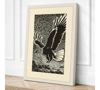 Eagle in Flight Modern Canvas Wall Art Print 36x24 Inch (91 x 61 cm)