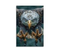 Eagle in Flight Wall Art, Realistic Print, Animal Poster, Majestic Canvas Picture, Dynamic Decor for Living Room Artistic Wall Mural Modern Hanging Decor Poster24x36inch(60x90cm)