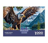 Eagle in Mountains Jigsaw Puzzles 1000 Piece - Two Eagles on Branch by Lake Challenging Puzzles, for Men And Women Great Gift Idea52x38cm/1000pcs