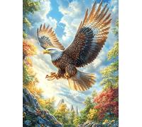 Eagle in Sky 300 Piece Jigsaw Puzzle for Adults Fairy Tale Oil Painting Dream Jigsaw Heartfelt Gift for Friends Family Activity Vibrant Challenging Design 300 PCS
