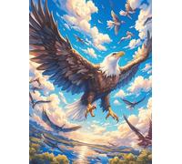 Eagle in The Clouds 1000 Piece Jigsaw Puzzle for Adults Wildlife Pet Rainy Day Activity Mindful Relaxation Precision Cut Pieces Unique Gift Wall Art Decor 1000 PCS