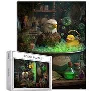 Eagle in The Magic Bubble Bath 1000 Piece Jigsaw Puzzles for Adults Magic Scene Art Jigsaw Puzzle Colorful DIY Puzzles for Home Decoration Gifts Family Puzzle Perfect for Game Nights 50×70cm