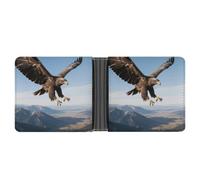 Eagle in The Sky Wallet for Men Bifold Rfid Blocking Slim Money Clip Front Pocket Wallet Card Holder