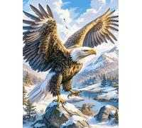 Eagle in The Snowy Mountains 1000 Piece Complete DIY Jigsaw Puzzle Wildlife Pet Collectors Mind Relaxation Educational Decorative Puzzle Gifts for Adults Recycled Cardboard 1000 PCS