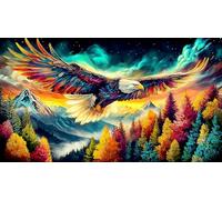 eagle Jigsaw Puzzle 1000 Pc - Hard Difficult Challenging Educational Game Gift for Adults Kids 75x50/1000pcs